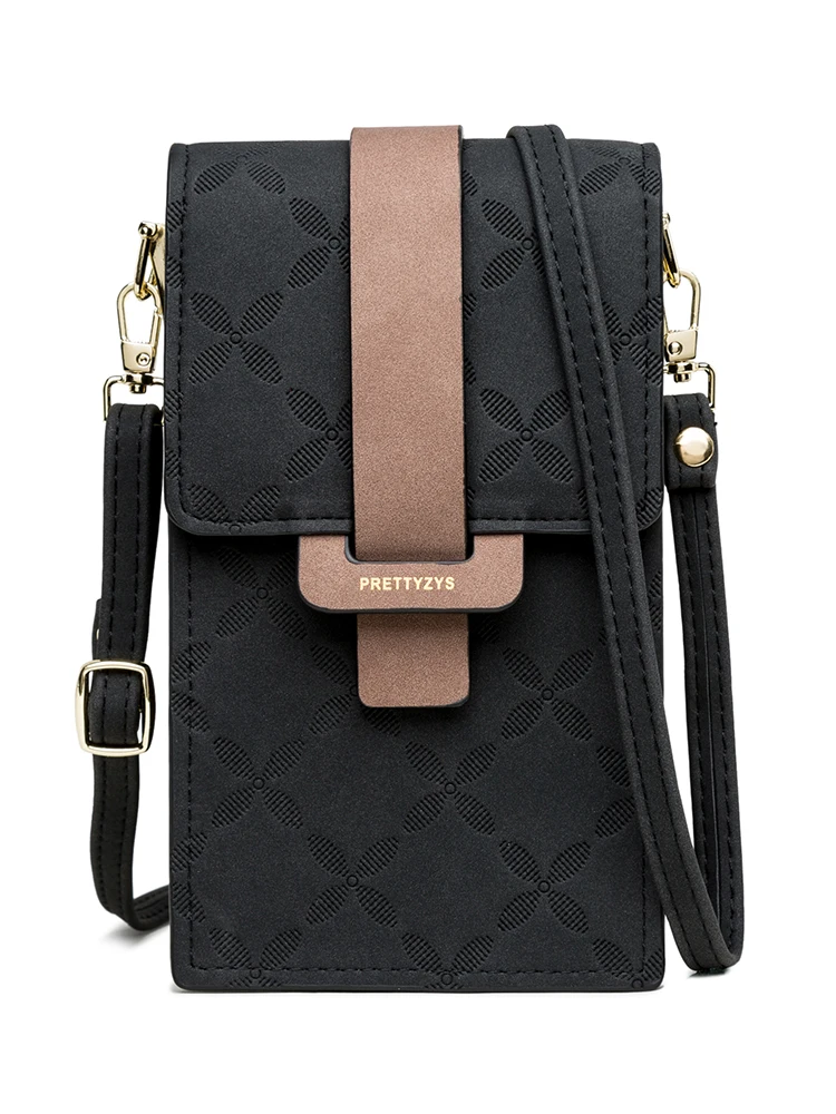 2026 Summer New Mobile Phone Bag Wallet Japanese and Korean High-End PU Plash Buckle Vertical Large Capacity Single Shoulder Bag