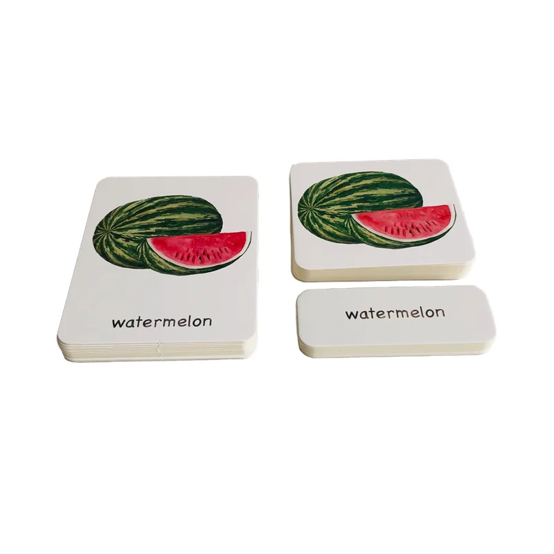 Montessori Language Materials 3 Part Cards of Fruit/ Vegetable/ Tools/ Instrument/ Farm/ Transportation Kids Learning Resources
