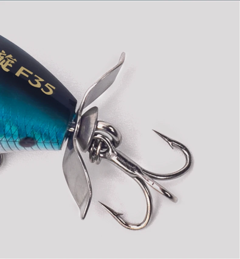 Kingdom Fishing Lure 35mm 5.4g Topwater Whopper Plopper Lure Floating Wobbler Artificial Hard Bait with Popper Pike Fishing