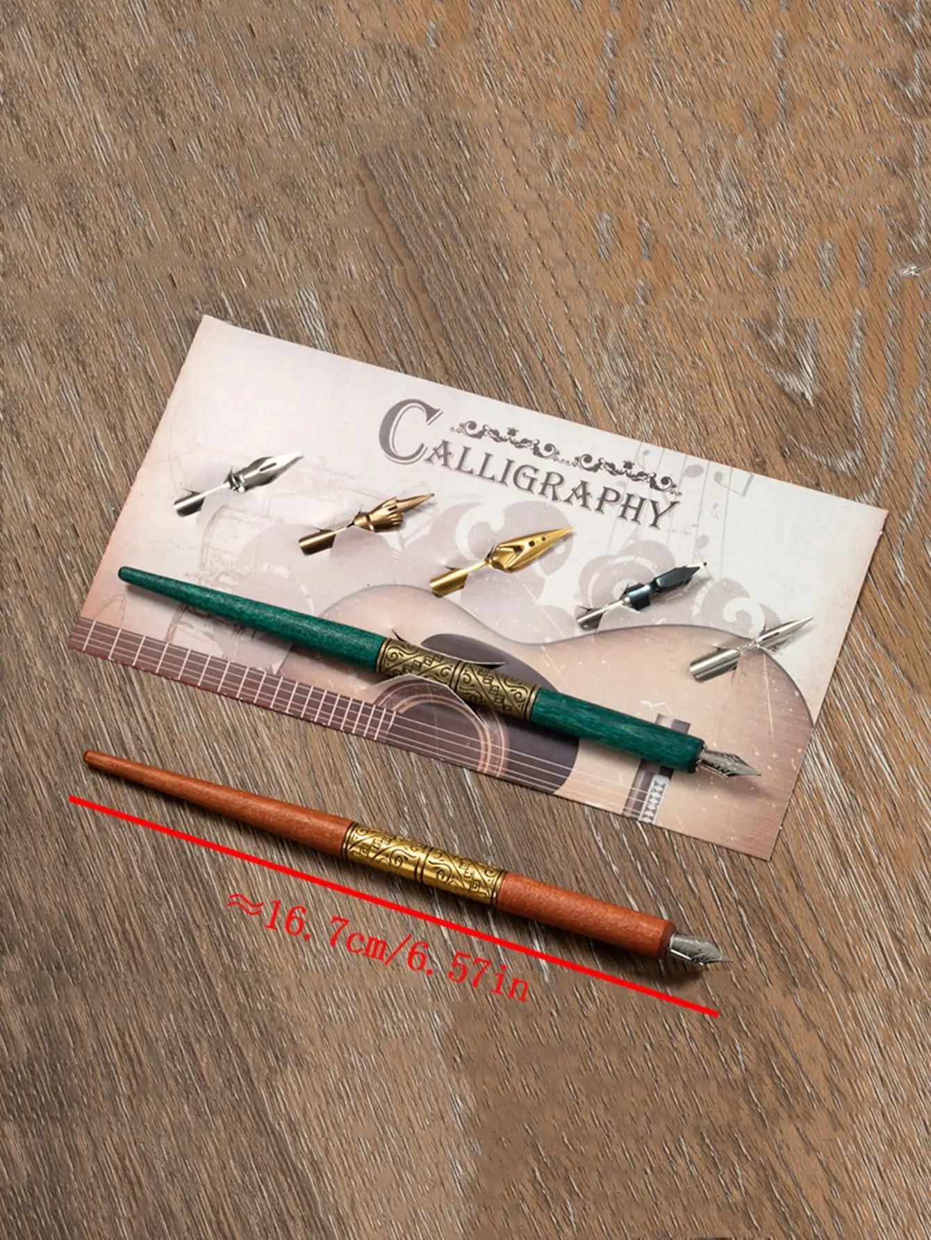 Bview Art Comic Dip Pen Set, 5 Wooden Pen Handler Artist Cartoon Pen Set Calligraphy Dip Pens with 5 Nibs For Manga/Comic Art