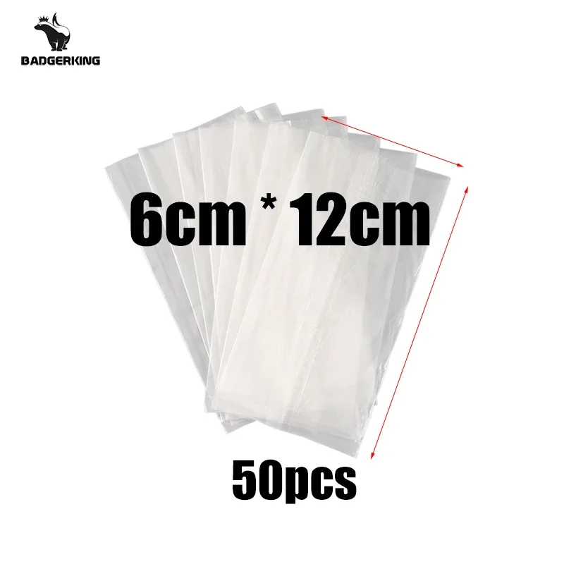 50pcs/lot PVA Bags for Carp Fishing Fast Dissolving Environmental Water-soluble Bag for Carp Fishing Bag Tackles