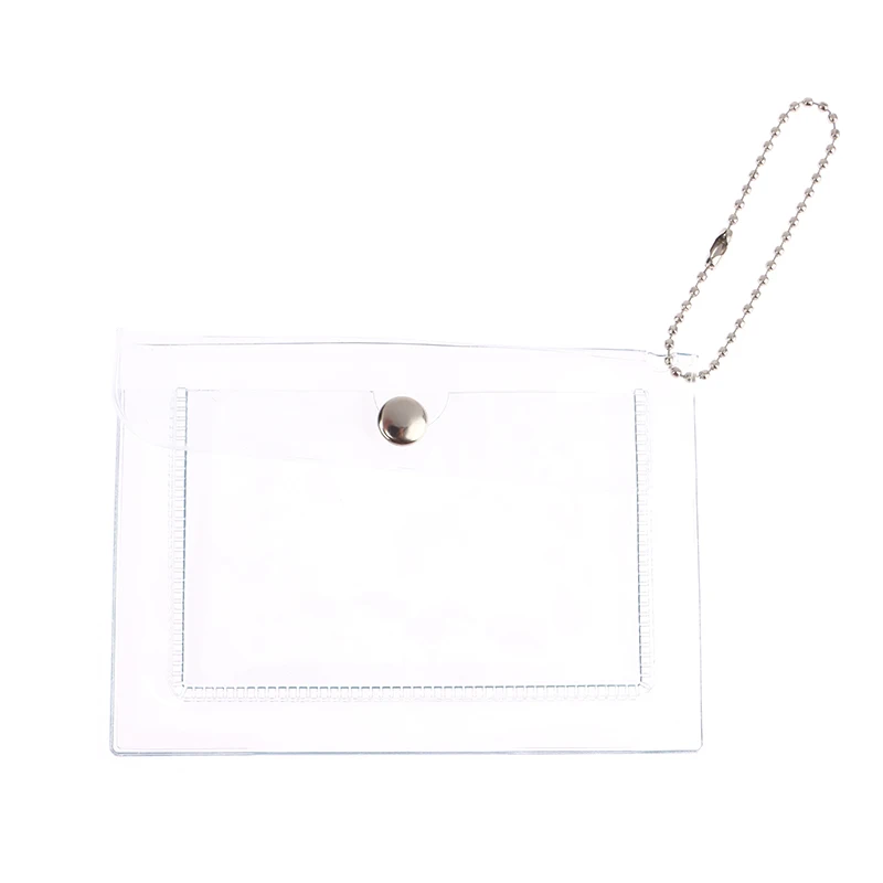 1Pc Women's Credit Card Holder Wallet Fashion Transparent Waterproof PVC Business Card ID Card Wallet Girl Coin Purse Bag