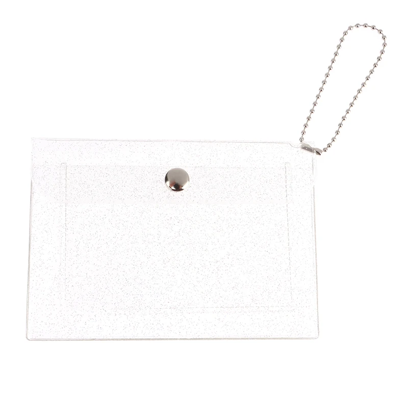 1Pc Women's Credit Card Holder Wallet Fashion Transparent Waterproof PVC Business Card ID Card Wallet Girl Coin Purse Bag