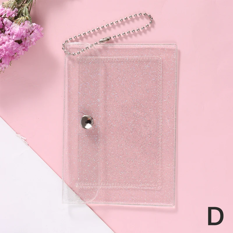 1Pc Women's Credit Card Holder Wallet Fashion Transparent Waterproof PVC Business Card ID Card Wallet Girl Coin Purse Bag