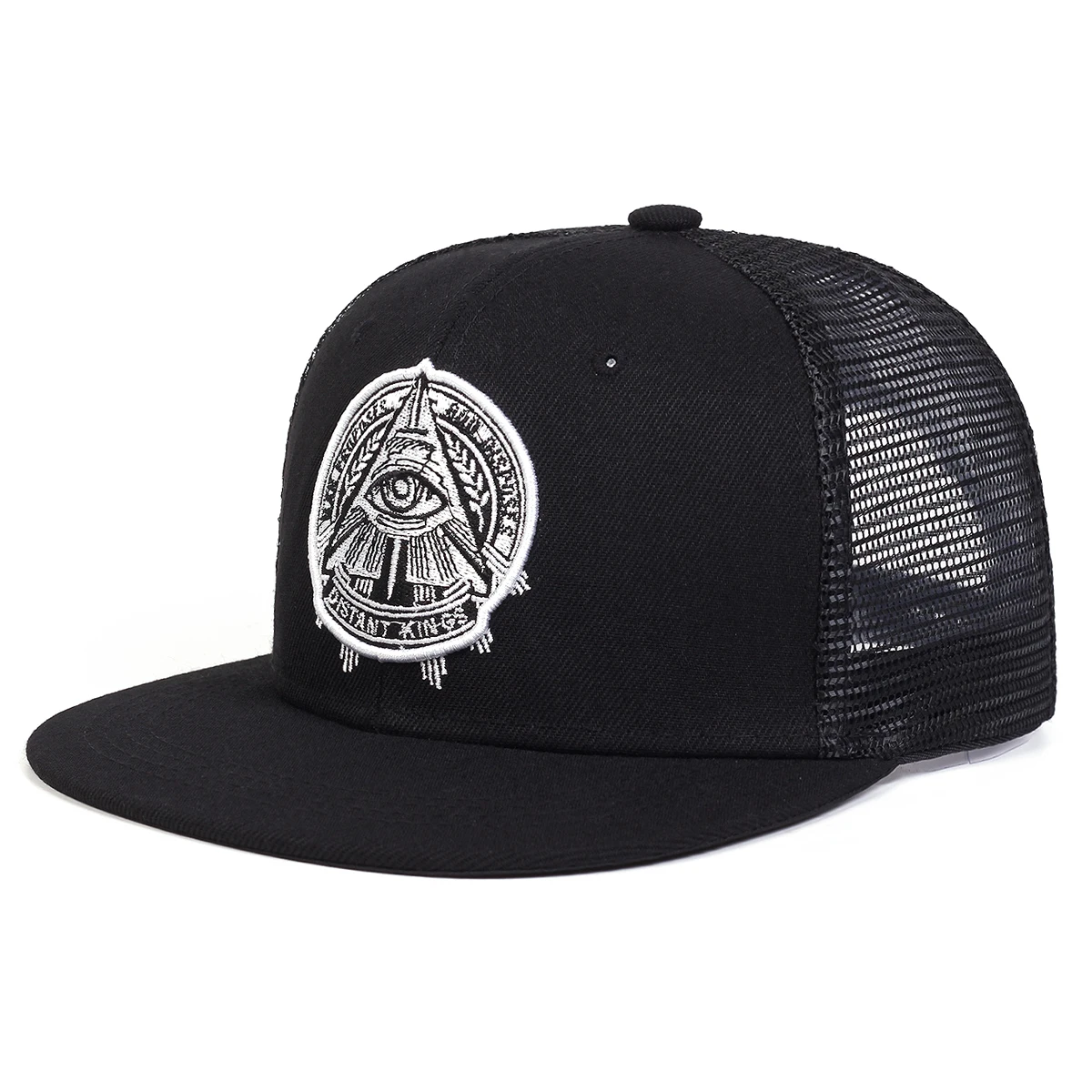 Fashion Fastball Cap The Eye of God Faux Suede Hip Hop Red Snapback Hat for Men Women Adult Outdoor Casual Sun Baseball Cap