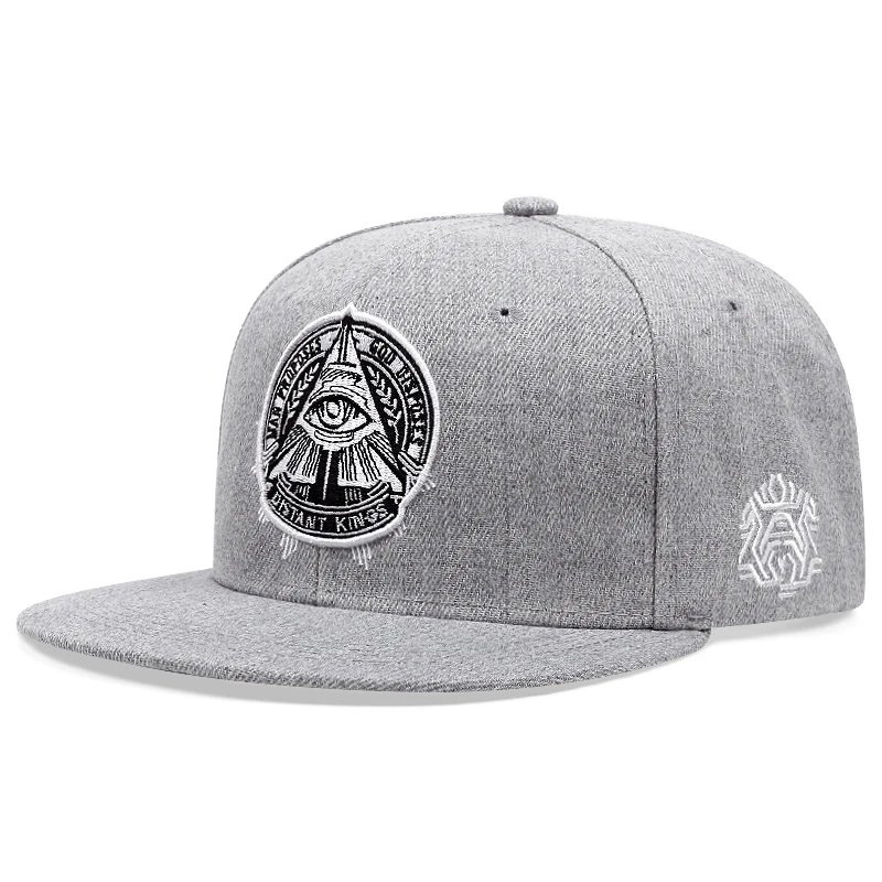 Fashion Fastball Cap The Eye of God Faux Suede Hip Hop Red Snapback Hat for Men Women Adult Outdoor Casual Sun Baseball Cap