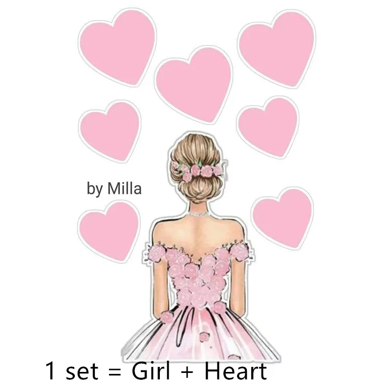 1 Set Girl's Back Butterfly Happy Birthday Cake Toppers Pink DIY Wedding Party Cake Topper Dessert Decoration Baby Shower Gift