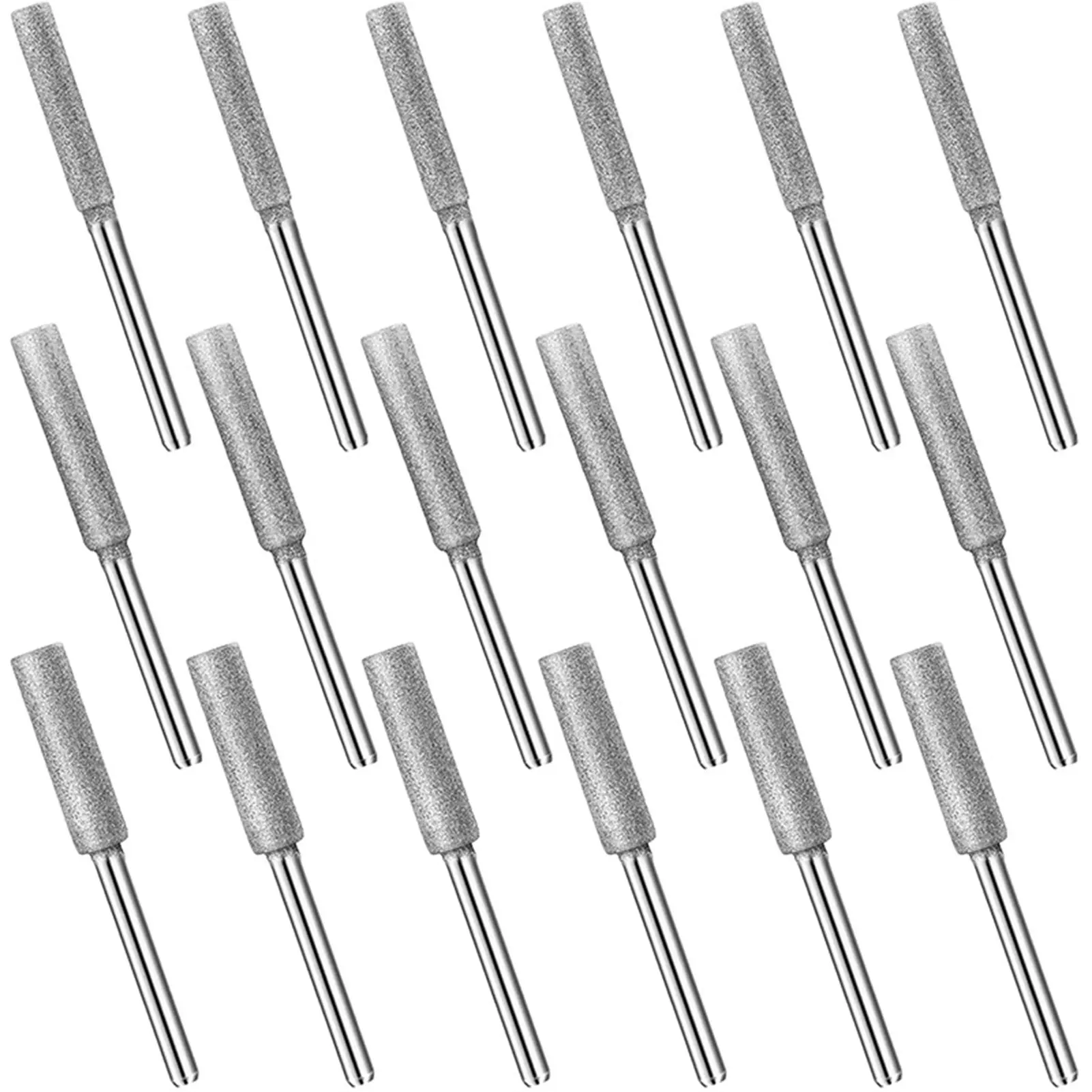 6pcs Diamond Chainsaw Chain File Set 4mm 4.8mm 5.5mm Chainsaw Sharpener Files Chain Saw Sharpening Carving Grinding Power Tools