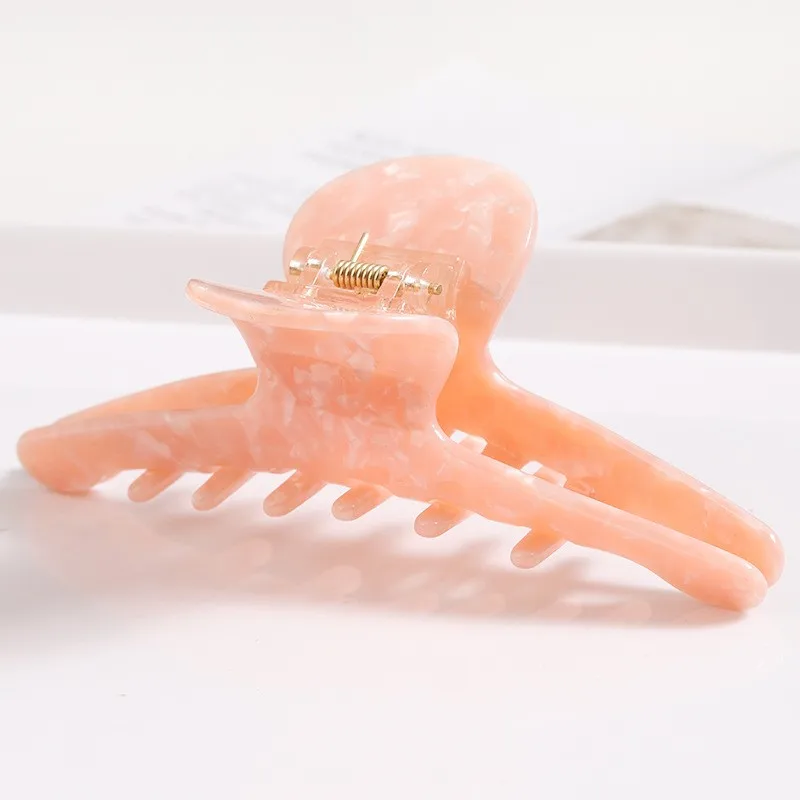 Women Hair Accessories Large Size Fashion Acetate Hair Claws Colourful Ponytail Acetic Claw Clips For Girls
