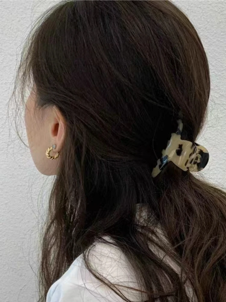 Women Hair Accessories Large Size Fashion Acetate Hair Claws Colourful Ponytail Acetic Claw Clips For Girls