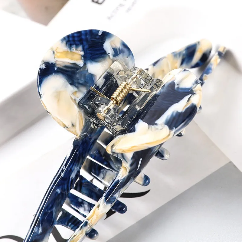 Women Hair Accessories Large Size Fashion Acetate Hair Claws Colourful Ponytail Acetic Claw Clips For Girls