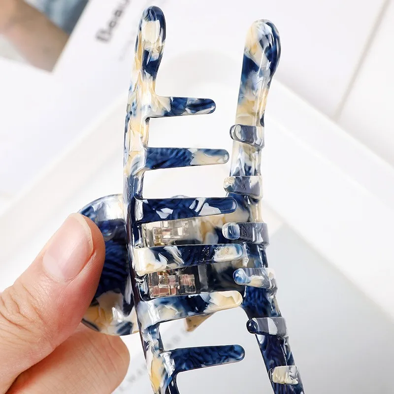 Women Hair Accessories Large Size Fashion Acetate Hair Claws Colourful Ponytail Acetic Claw Clips For Girls