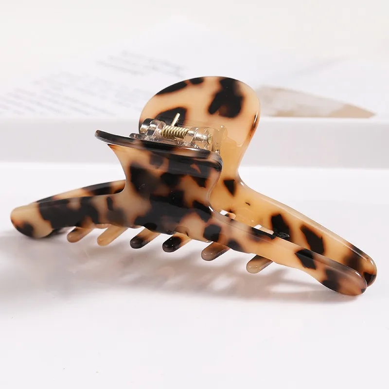 Women Hair Accessories Large Size Fashion Acetate Hair Claws Colourful Ponytail Acetic Claw Clips For Girls