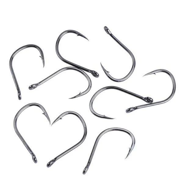Brand new 100 pieces/box High quality carbon steel carp fishing bait Sharp fish hook 10 sizes available
