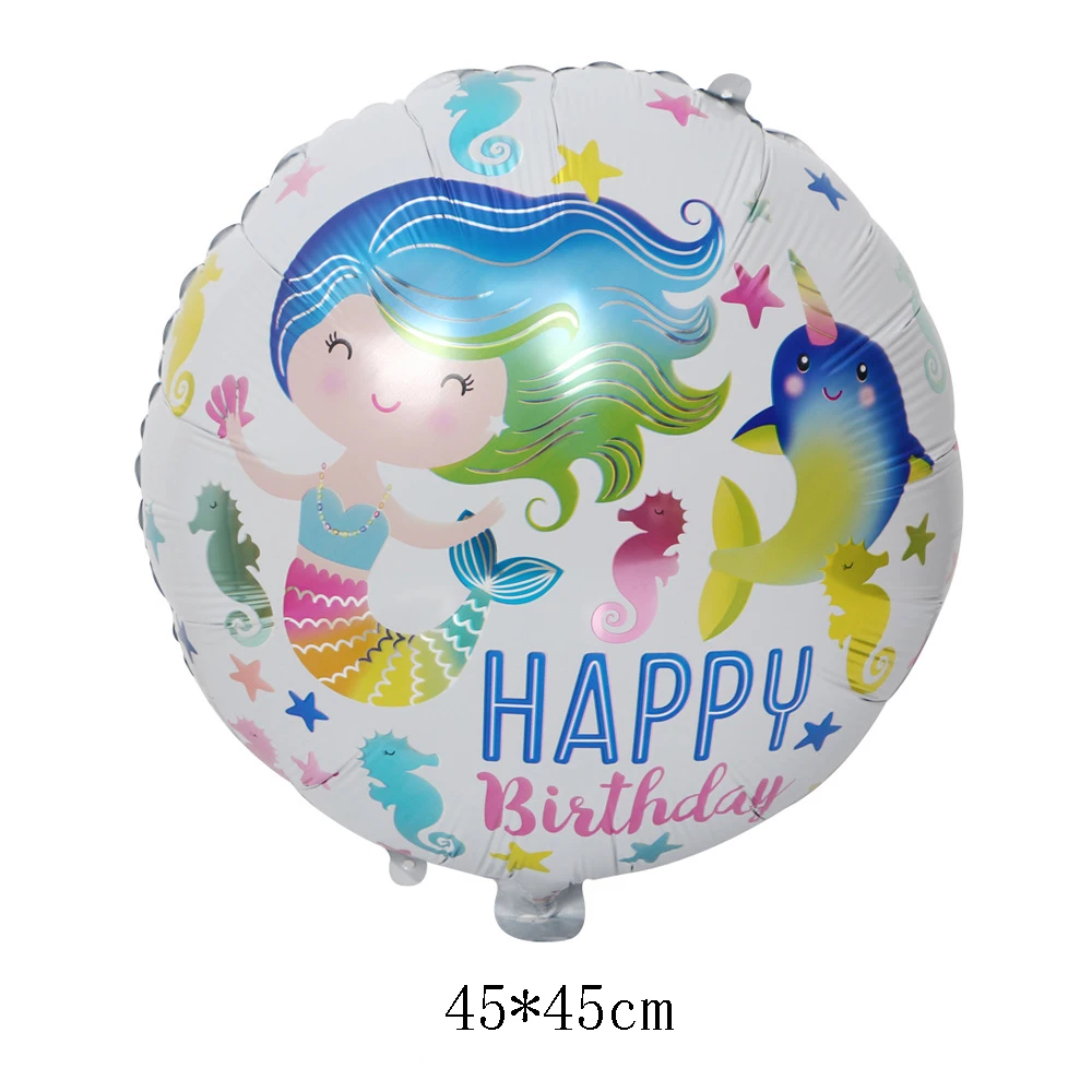 Mermaid ocean Marine life theme Party Balloons Birthday Party Decorations Baby Shower Decor Helium Globos