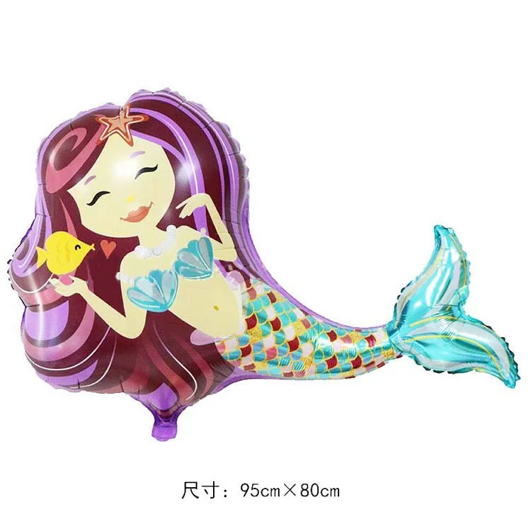 Mermaid ocean Marine life theme Party Balloons Birthday Party Decorations Baby Shower Decor Helium Globos