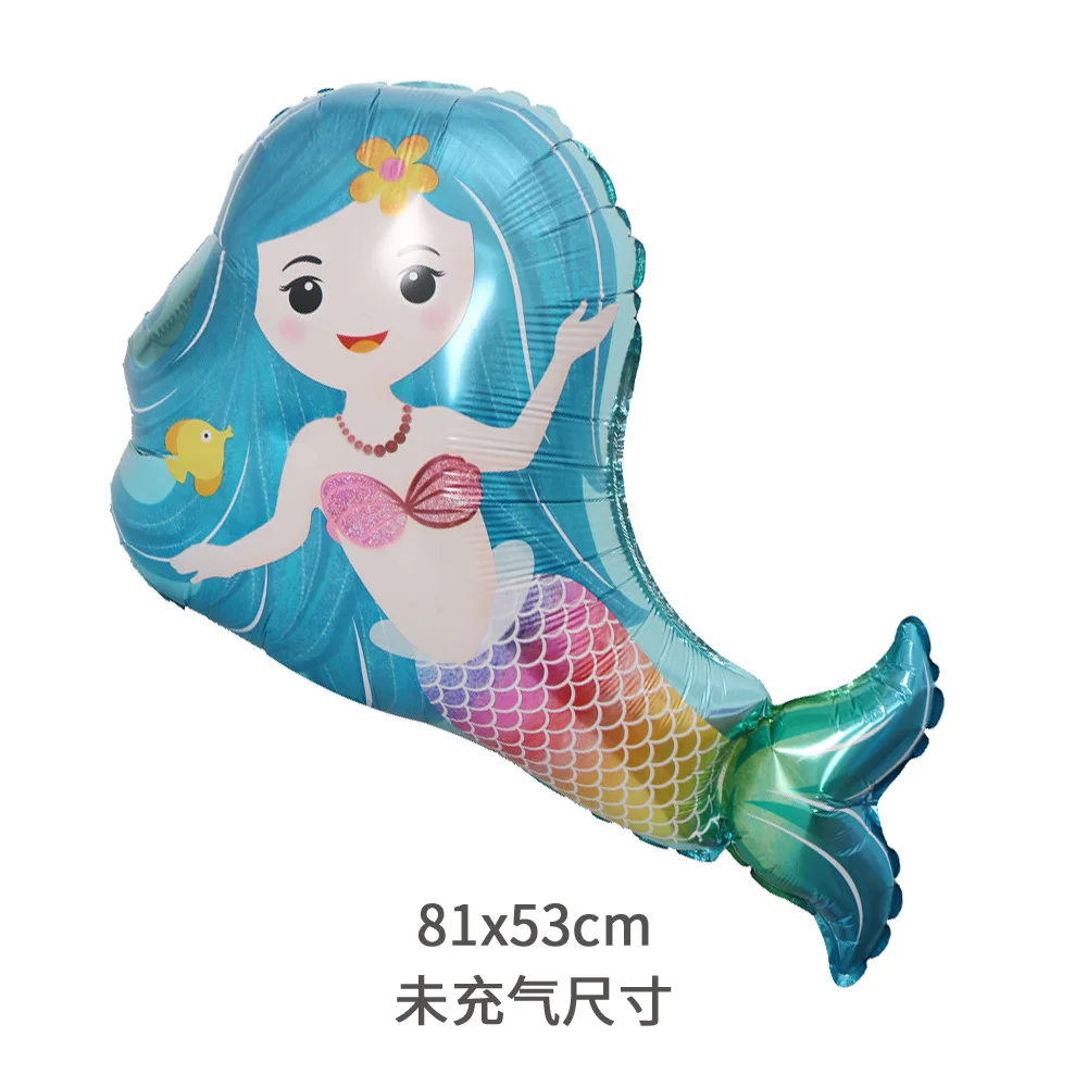 Mermaid ocean Marine life theme Party Balloons Birthday Party Decorations Baby Shower Decor Helium Globos