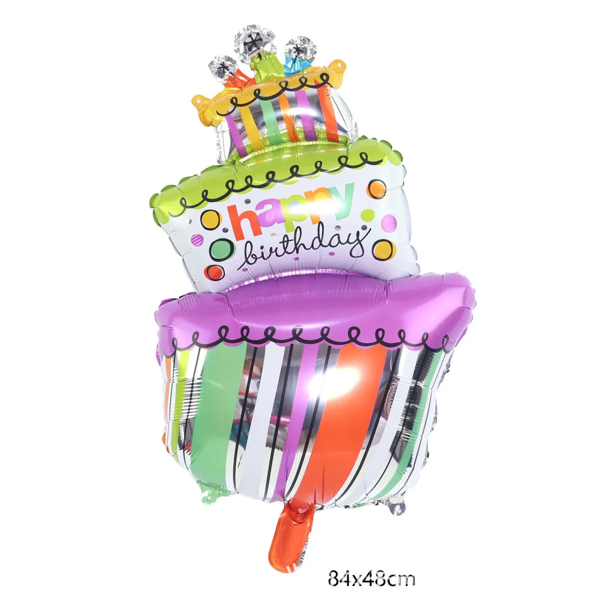New Rainbow Color Candy Cake Aluminum Film Balloon Children's Day Toy Birthday Party Baby Shower Decoration