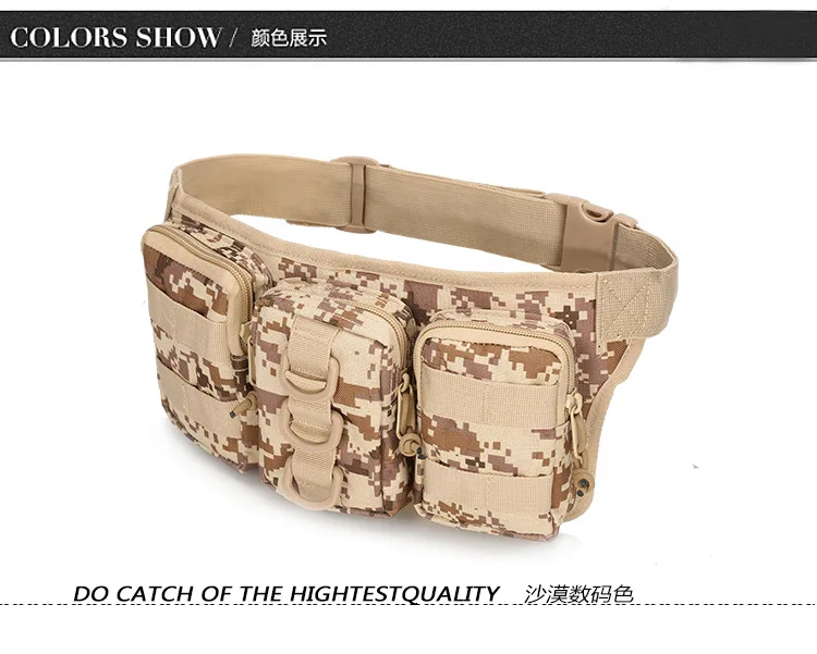 Tactical Men Waist Pack Hiking Waist Bag Outdoor Hunting Sports Bags Climbing Camping Fan Battlefield Fight Tactical Package