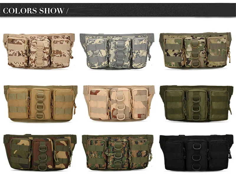 Tactical Men Waist Pack Hiking Waist Bag Outdoor Hunting Sports Bags Climbing Camping Fan Battlefield Fight Tactical Package