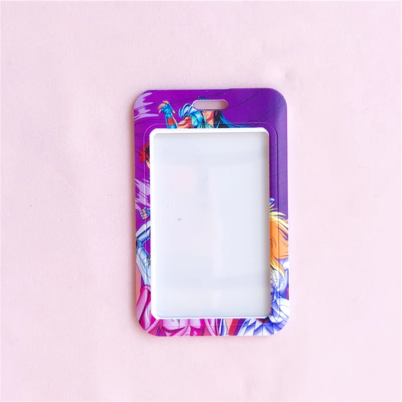 Cartoon Saint Seiy Girls Boy Lanyard Card holders Credit Card ID Badge Holder Student Men Bus Business Cardholder Keychain