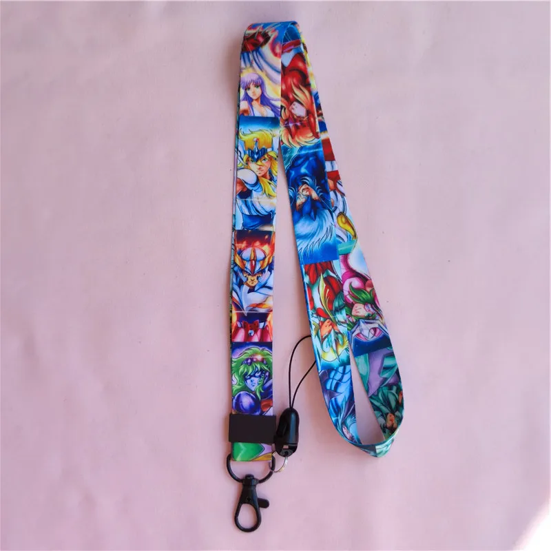 Cartoon Saint Seiy Girls Boy Lanyard Card holders Credit Card ID Badge Holder Student Men Bus Business Cardholder Keychain