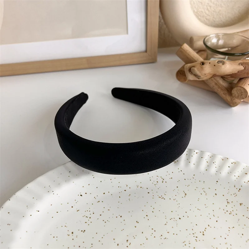 Winter Solid Velvet Bezel Women Girl Broadside Hair Bands  Pearl Cross Headband Hair Hoop Fashion Black Leather Braided Hairband