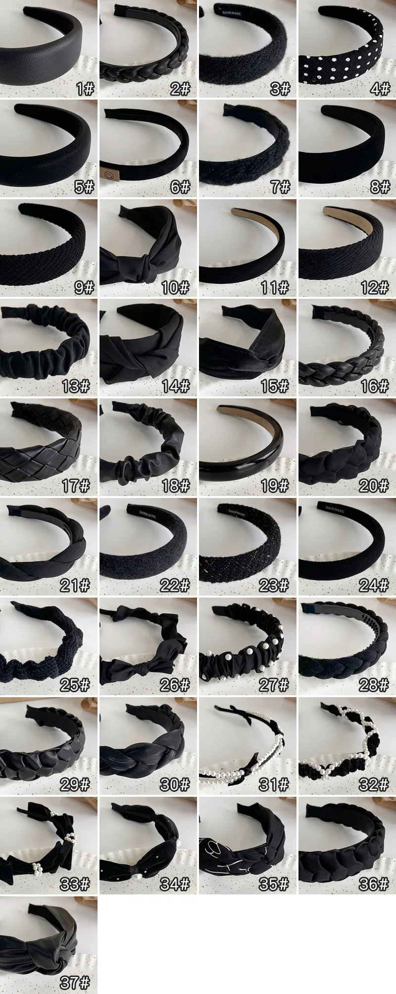 Winter Solid Velvet Bezel Women Girl Broadside Hair Bands  Pearl Cross Headband Hair Hoop Fashion Black Leather Braided Hairband