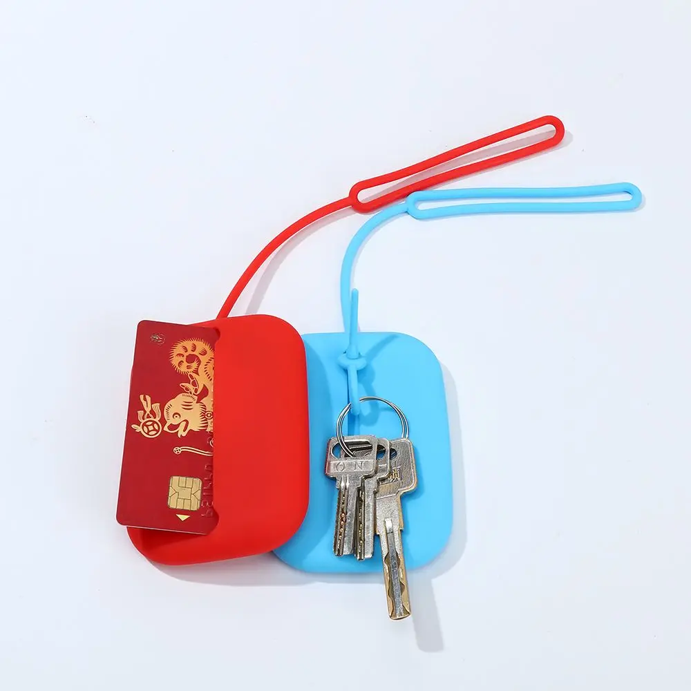 Hot New Creative gift silicone key case, multi-function drawstring silicone keychain, environmentally friendly silicone key case