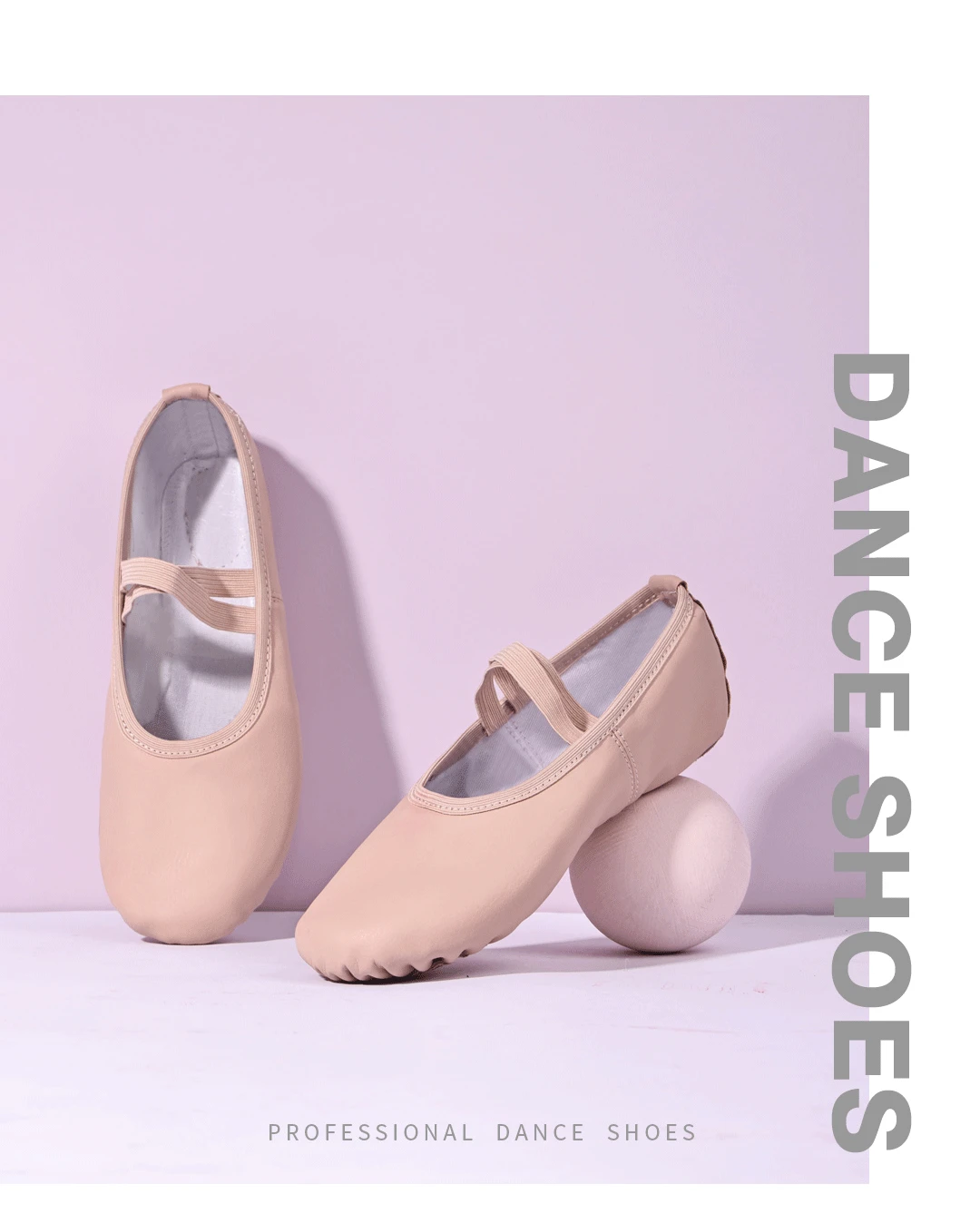 Women's Ballet Slippers for Woman Danseuse PU Leather Professional Dancers Girls Kids Soft Sole Children Toddler Dance Shoes