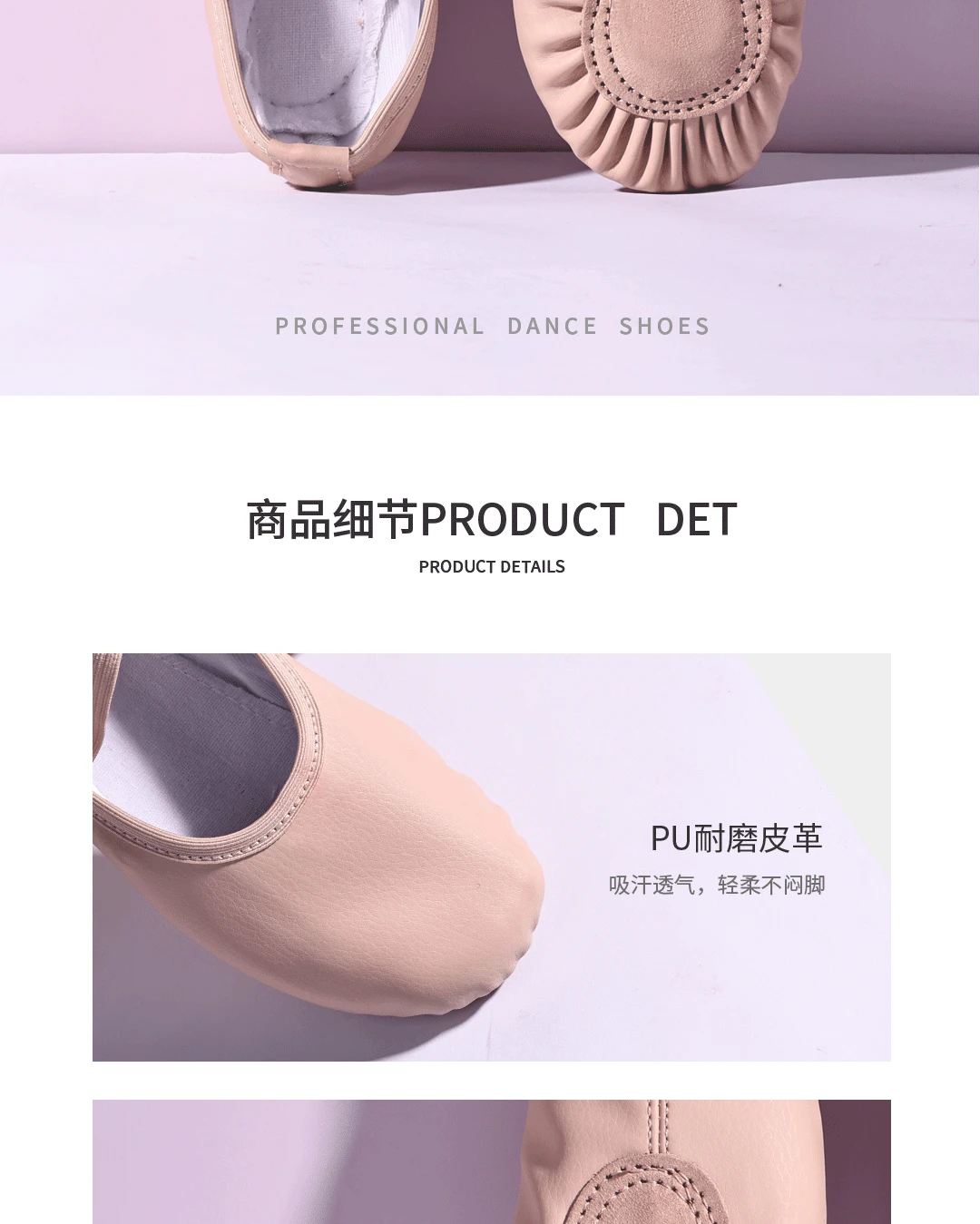 Women's Ballet Slippers for Woman Danseuse PU Leather Professional Dancers Girls Kids Soft Sole Children Toddler Dance Shoes