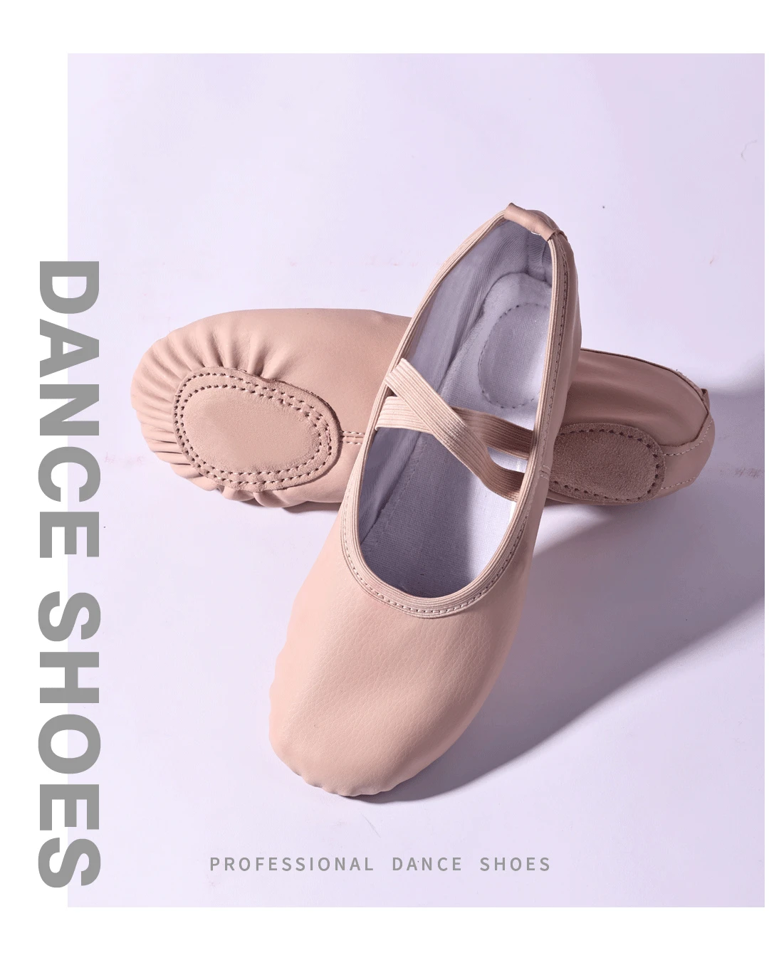 Women's Ballet Slippers for Woman Danseuse PU Leather Professional Dancers Girls Kids Soft Sole Children Toddler Dance Shoes