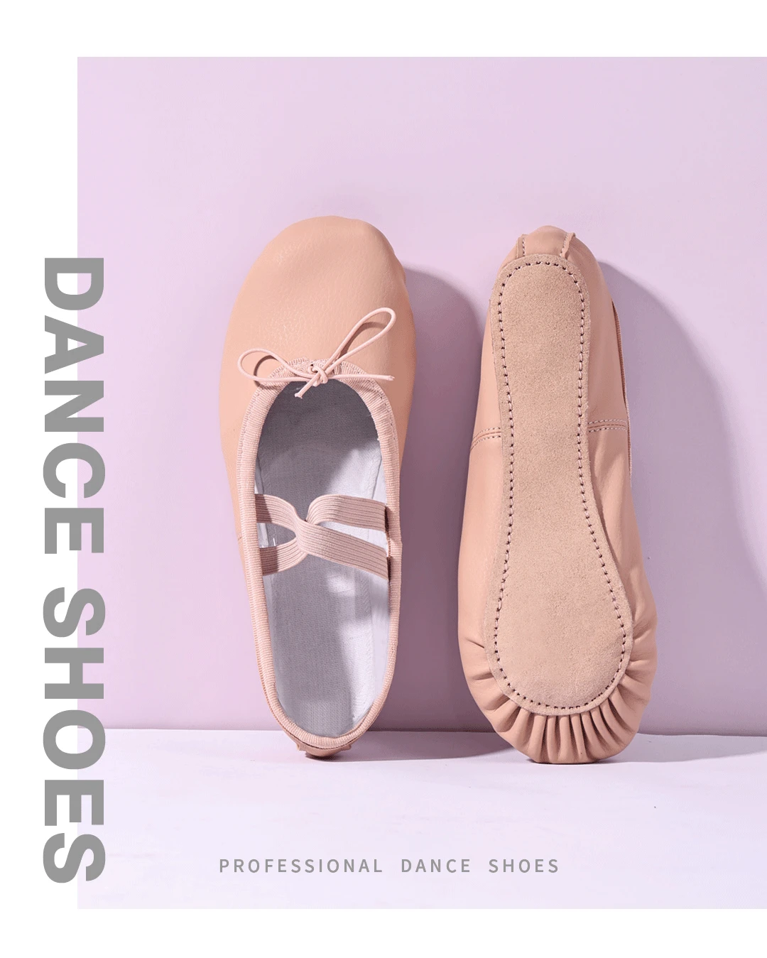 Women's Ballet Slippers for Woman Danseuse PU Leather Professional Dancers Girls Kids Soft Sole Children Toddler Dance Shoes