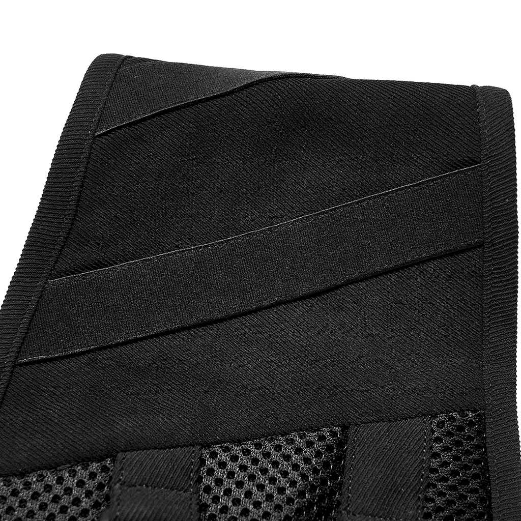 PUNK RAVE Women's Futuristic Sense Cool Waistband Has Adjustment Buckle Punk Female Accessories Slim Body Black Girdle Belts