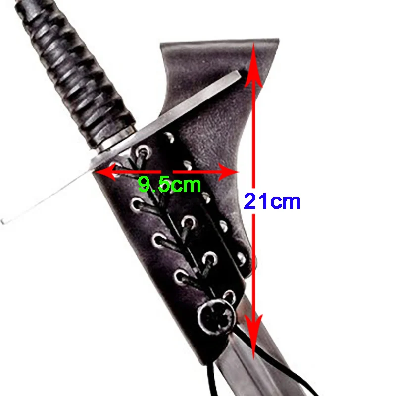 Vintage PU Leather Sword Sheath Axe Blade Holder Waist Belt Lanyard Accessories Medieval Renaissance New Cosplay Prop