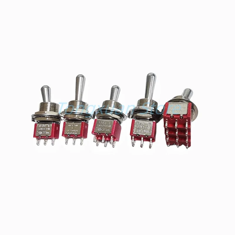 1pc SH T8013-Z1 12mm ON-OFF-ON SPDT DPDT 3/6Pin 2/3Position Maintained Toggle Switch Large Long Handle 3A 250VAC/5A 125VAC