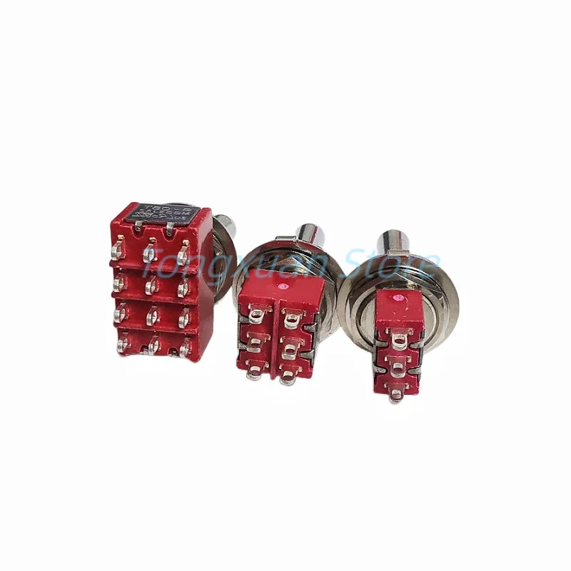1pc SH T8013-Z1 12mm ON-OFF-ON SPDT DPDT 3/6Pin 2/3Position Maintained Toggle Switch Large Long Handle 3A 250VAC/5A 125VAC