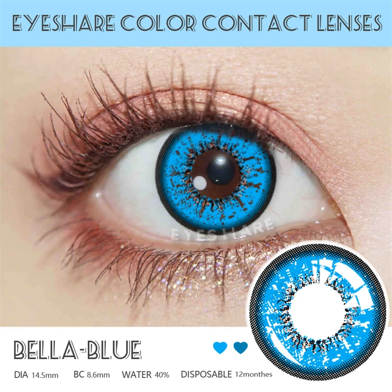 EYESHARE 1Pair Color Contact Lenses For Eyes Anime Cosplay Colored Lense Blue Red Multicolored Lenses Contact Lens Beauty Pupils