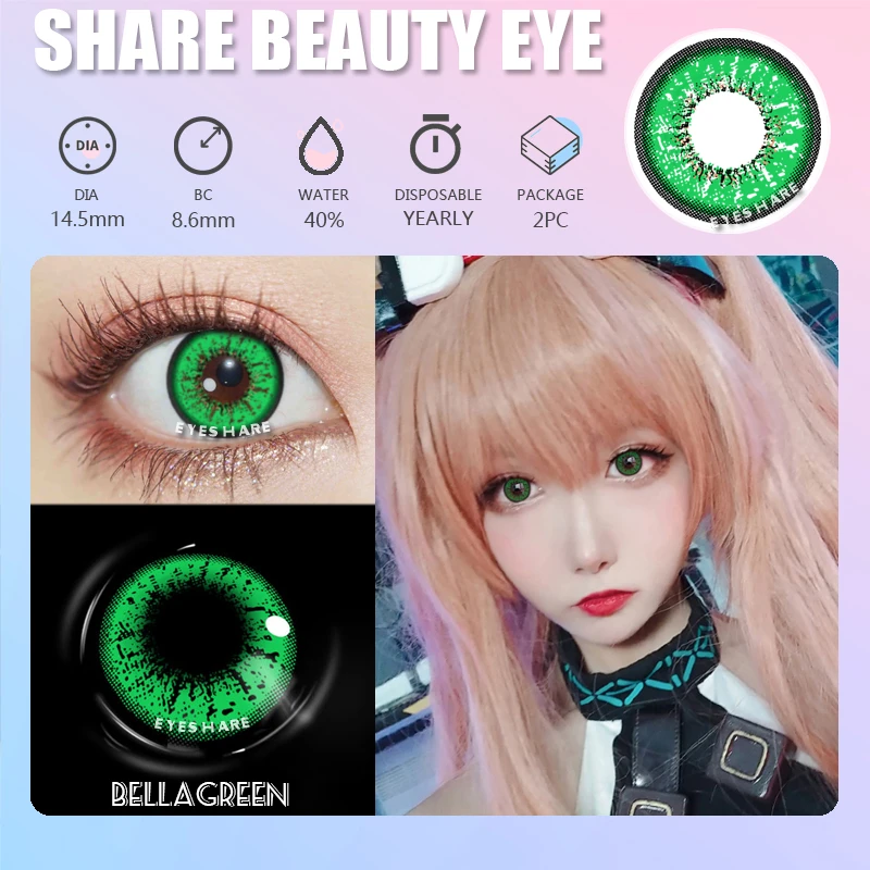 EYESHARE 1Pair Color Contact Lenses For Eyes Anime Cosplay Colored Lense Blue Red Multicolored Lenses Contact Lens Beauty Pupils