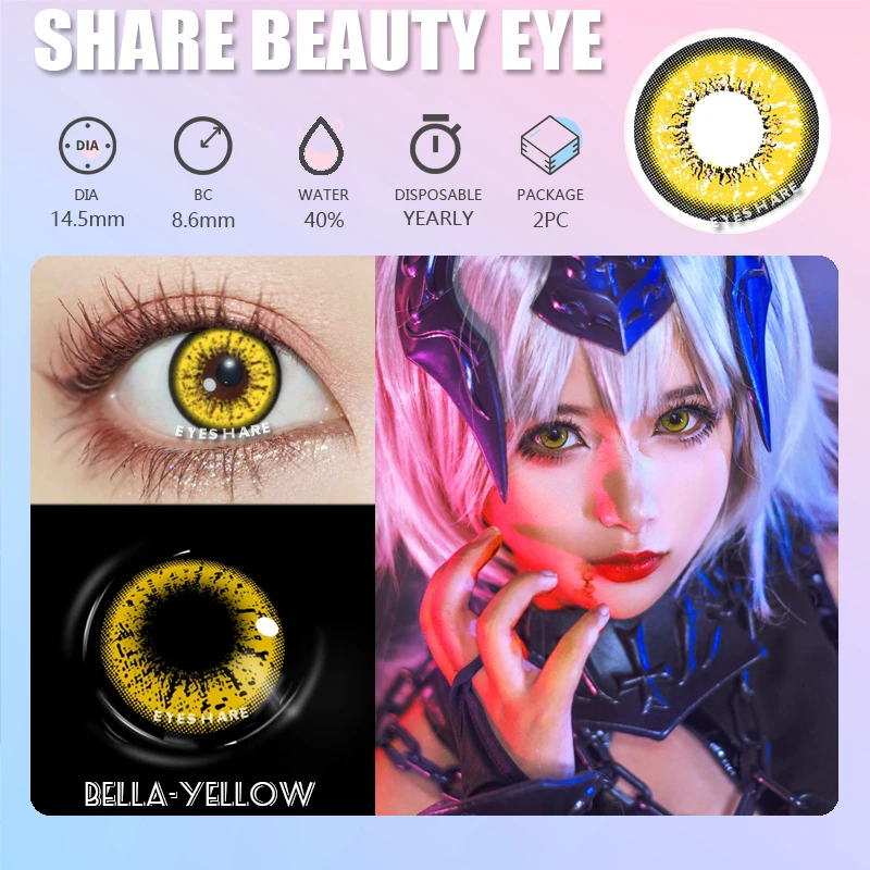 EYESHARE 1Pair Color Contact Lenses For Eyes Anime Cosplay Colored Lense Blue Red Multicolored Lenses Contact Lens Beauty Pupils