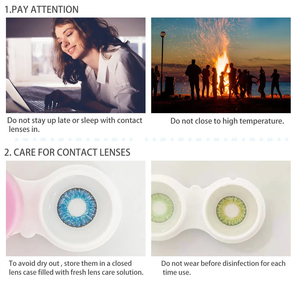 EYESHARE 1Pair Color Contact Lenses For Eyes Anime Cosplay Colored Lense Blue Red Multicolored Lenses Contact Lens Beauty Pupils