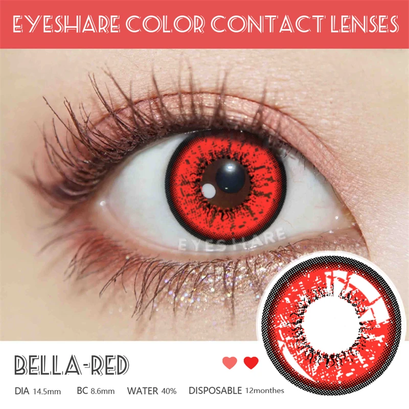 EYESHARE 1Pair Color Contact Lenses For Eyes Anime Cosplay Colored Lense Blue Red Multicolored Lenses Contact Lens Beauty Pupils