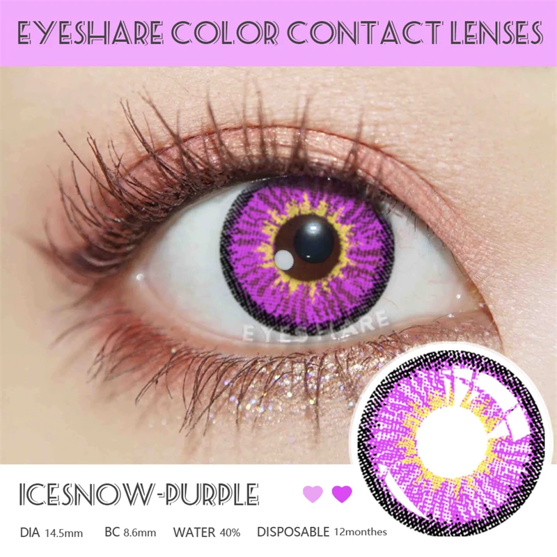 EYESHARE 1Pair Color Contact Lenses For Eyes Anime Cosplay Colored Lense Blue Red Multicolored Lenses Contact Lens Beauty Pupils