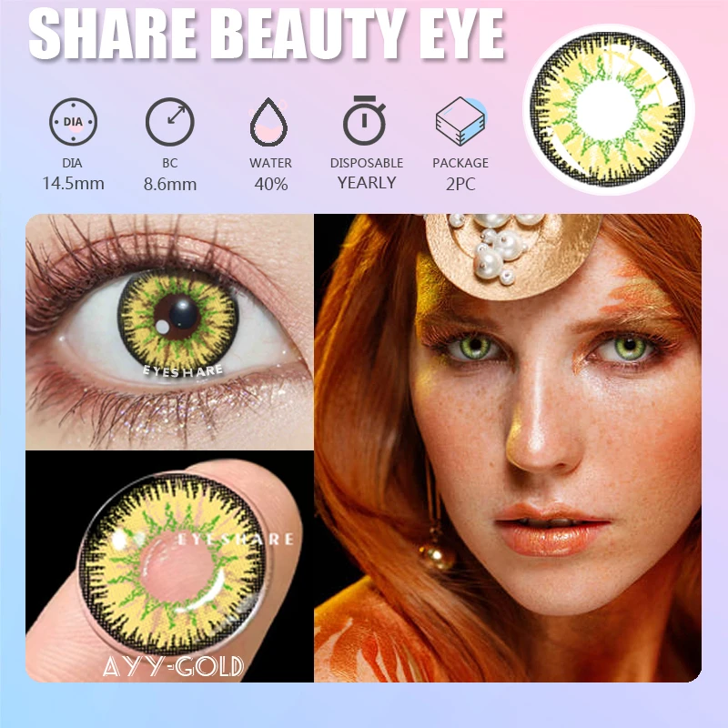 EYESHARE 1Pair Color Contact Lenses For Eyes Anime Cosplay Colored Lense Blue Red Multicolored Lenses Contact Lens Beauty Pupils