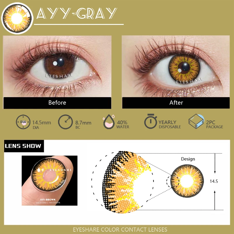 EYESHARE 1Pair Color Contact Lenses For Eyes Anime Cosplay Colored Lense Blue Red Multicolored Lenses Contact Lens Beauty Pupils