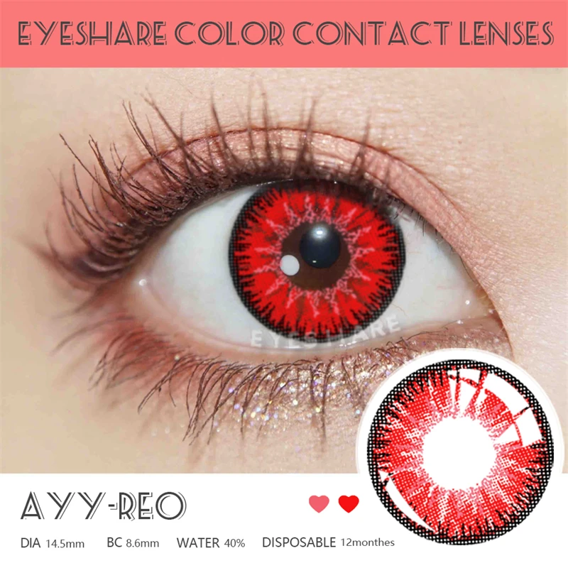EYESHARE 1Pair Color Contact Lenses For Eyes Anime Cosplay Colored Lense Blue Red Multicolored Lenses Contact Lens Beauty Pupils
