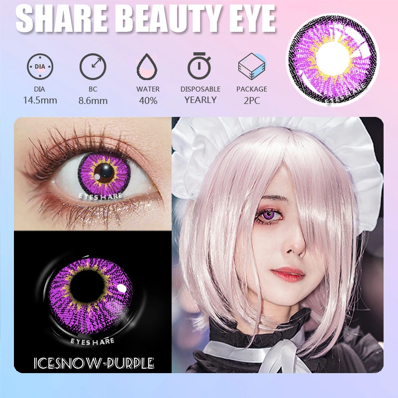 EYESHARE 1Pair Color Contact Lenses For Eyes Anime Cosplay Colored Lense Blue Red Multicolored Lenses Contact Lens Beauty Pupils