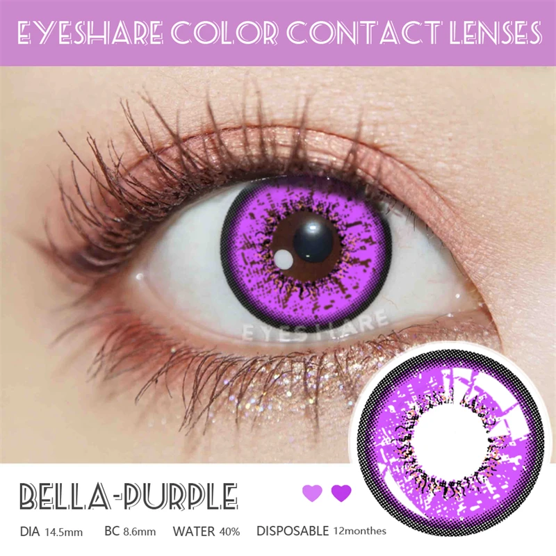 EYESHARE 1Pair Color Contact Lenses For Eyes Anime Cosplay Colored Lense Blue Red Multicolored Lenses Contact Lens Beauty Pupils