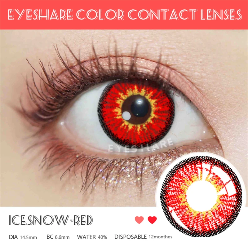 EYESHARE 1Pair Color Contact Lenses For Eyes Anime Cosplay Colored Lense Blue Red Multicolored Lenses Contact Lens Beauty Pupils
