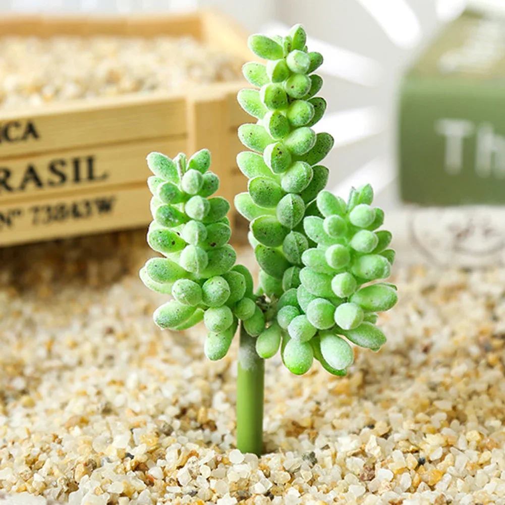 DIY Artificial Succulent Flocked Plant Fake Cactus Home Gardens Bedroom Office Outside Decor Fake Plant Desktop Small Bonsai New